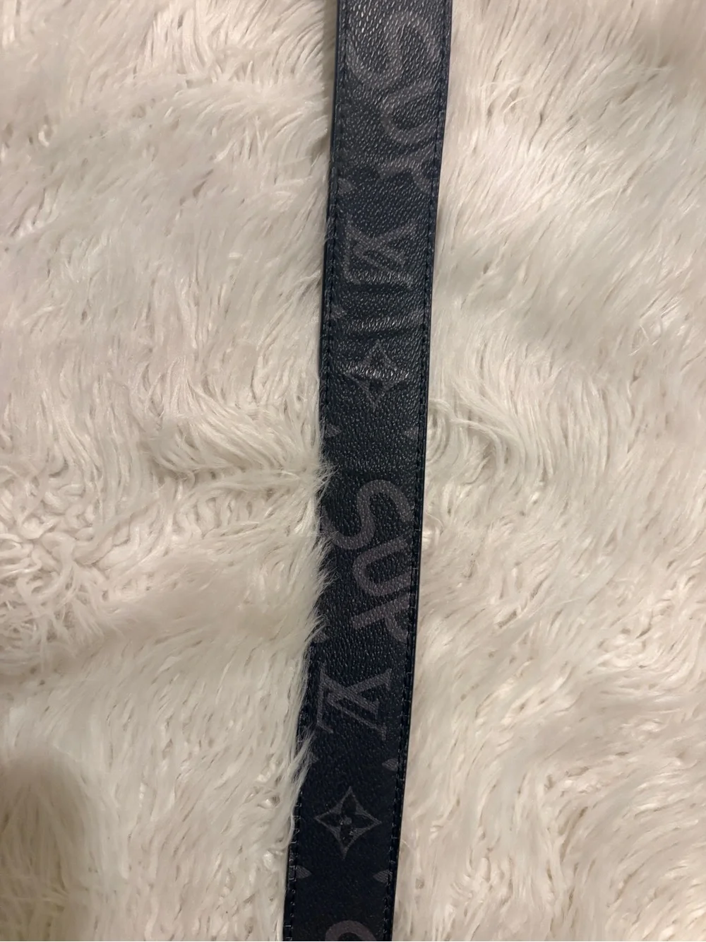 Gold Buckle Black Monogram men’s Belt